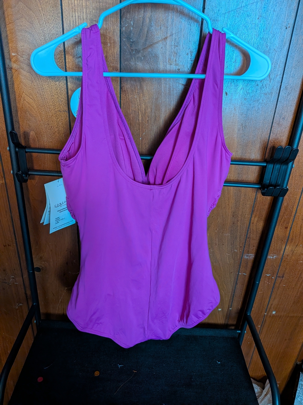 Coco Reef Hot Pink Ruched One-Piece Swimsuit - Picture 4 of 4